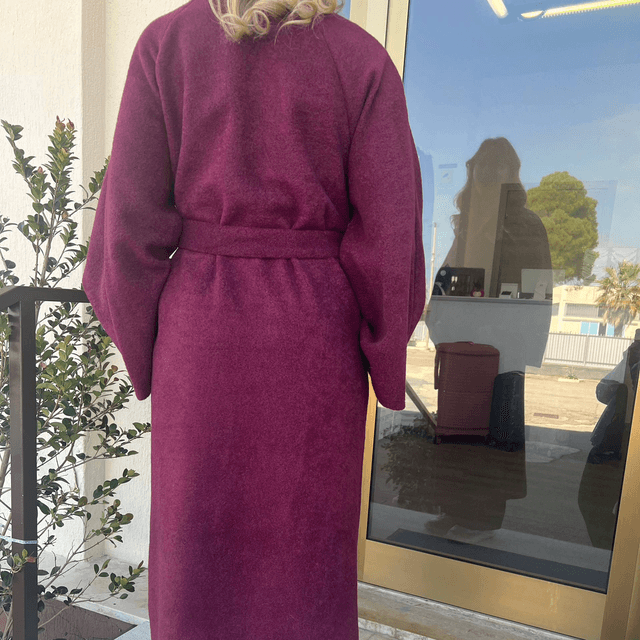 CAPPOTTO LANA COTTA BORDEAUX